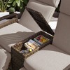 Patio Recliner Loveseat Chair with Adjustable Backrest, Storage Table, and Cushions – Outdoor Lounge Chair for Balcony, Porch, Lawn, or Patio - 4 of 4