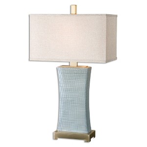 Uttermost 26673-1 Cantarana Blue Gray Table Lamp - 1 of 2