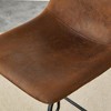 HDZNVF Set of 2 Retro Brown Suede Bar Chairs, Comfortable Stools Suitable for Industrial and Vintage Style Settings - 4 of 4