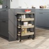 CLIHOME 4-Tier Rolling Kitchen Trolley 29.9" Engineered Wood With Lockable Wheels - 2 of 4