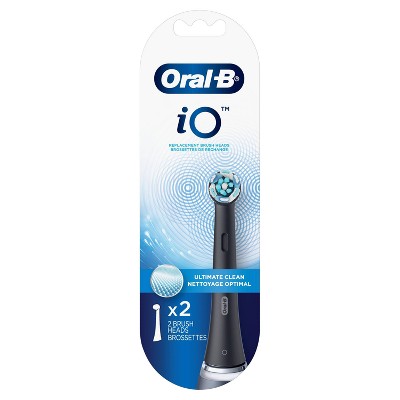 Oral-B iO Ultimate Clean Replacement Brush Heads, Black - 2ct