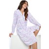 Casual Nights Women's Zip Up Robe Housecoat, Velour Duster Lounger Dress with Pockets - 4 of 4