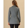 INSPIRE CHIC Women's Double Breasted Work Office Elegant Winter Notched Collar Coat - 4 of 4