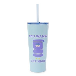 Silver Buffalo South Park Towelie Stainless Steel Tumbler With Straw | Holds 22 Ounces - 1 of 4