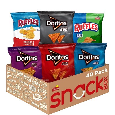 Frito Lay Ruffles And Doritos Bold Variety Pack, 1 Oz Bag (Pack of 40)