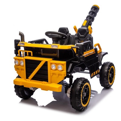 TopComfy Baby Walkers Three Seater Kids Ride On Car Four Drive Built in Water Kids Gift Kids Toy Comfortable for Kids, Yellow, 42.52"*24.8"*17.32"