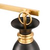 DORESshop 25 in. 3-Light Black and Gold Vanity Light with Black Cone Metal Shade Wall Sconce for Bathroom Vanity and Hallway - 4 of 4