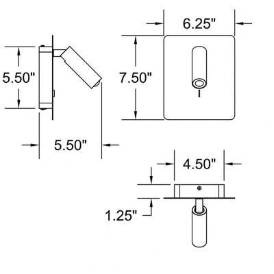 Matte Black Adjustable Cylinder LED Wall Sconce
