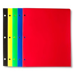 2 Pocket Plastic Folder With Prongs Orange - Up & Up™ : Target