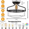 TOBILI Flush Mount Ceiling Light with Clear Glass Shade,Modern Flush Mount Lighting - 3 of 4