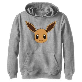 Boys' Pokemon Eevee Fleece Pullover Sweatshirt - Light Gray : Target
