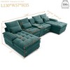 GDFStudio Arthur 130" Modern Linen Upholstered U-Chaise Sofa with Cup Holders and Storage - 2 of 4