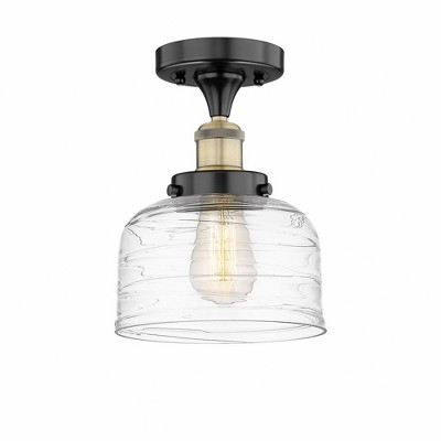 Bell - 1 Light Semi-Flush Mount In Industrial Style-8.25 Inches Tall and 6.5 Inches Wide