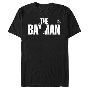 Men's The Batman Black and White Silhouette T-Shirt - 1 of 4