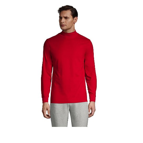 Lands' End Men's Super-t Mock Turtleneck - 2x Large - Rich Red : Target