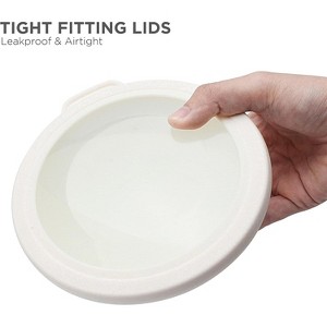 Rae Dunn Mixing Bowls with Lids - 10 Piece Plastic Nesting Bowls Set includes 5 Prep Bowls and 5 Lids - 1 of 4