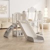 Infurnic Baby Activity Gyms, Kids Slide Playset with with Climbing and Strong swing, for Indoor Playground, Gray, 62.2"*65"*44.5" - 3 of 4