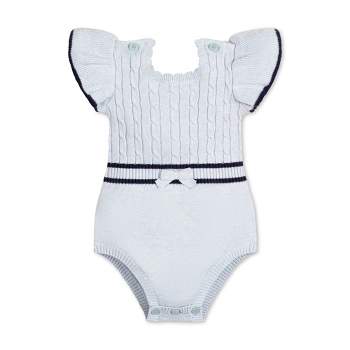 Hope & Henry Layette Baby Girl Flutter Sleeve Sweater Romper, Infant
