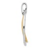 Black Bow Jewelry Sterling Silver & 24k Gold Tone Plated Bent Circle Pendant, 30 x 37mm - 2 of 4
