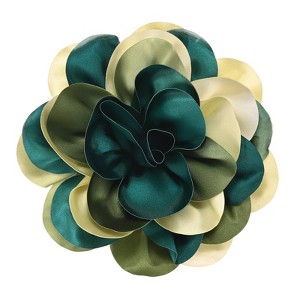 Unique Bargains Alloy Satin Fabric Big Rose Flower Dainty Brooches & Pins 1 Pc - 1 of 4