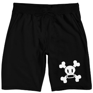 Paul Frank Skull & Crossbones Men's Black Sleep Pajama Shorts - 1 of 4