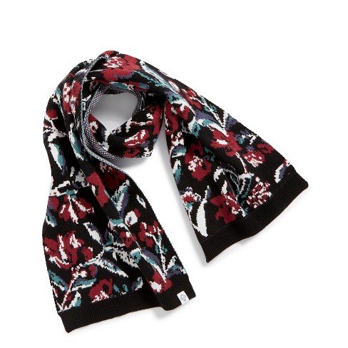 Vera Bradley Women's Knit Scarf Perennials Noir : Target