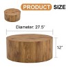 27.5" Round Coffee Table with Low Profile MDF Base,Modern Accent Table for Compact Spaces-The Pop Home - 4 of 4