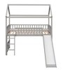 TiramisuBest Twin Loft Bed with Slide, House-Style Kids Bed with Slide, White,Fun & Space-Saving Play Loft - 4 of 4