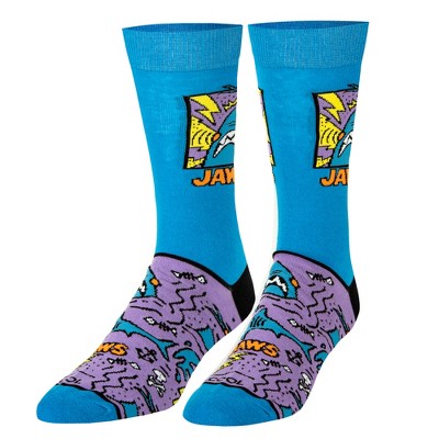 ODD SOX, Movies, Jaws Killer Shark, Novelty Crew Socks, Cool Crazy 80s