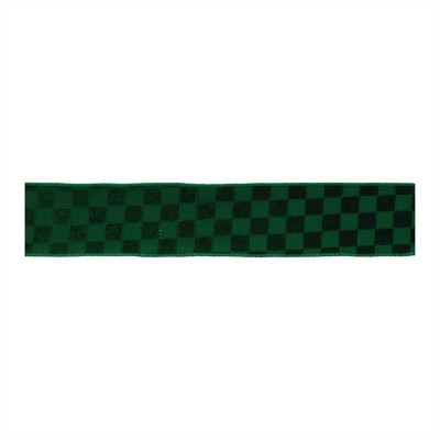 Checkered Texture Wired Ribbon (Set of 2)