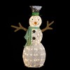 Northlight 43" LED Lighted Snowman with Top Hat and Green Scarf Outdoor Christmas Decoration - 3 of 4