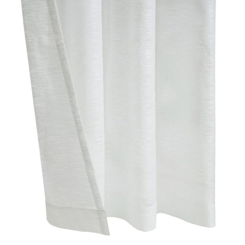 Habitat Boucle Sheer Premium Stylish and Functional Grommet Curtain Panel White, 5 of 7