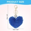 Unique Bargains Metal Alloy Soft Durable Artificial Cute Puff Ball Keychain 1 Pc - 2 of 4