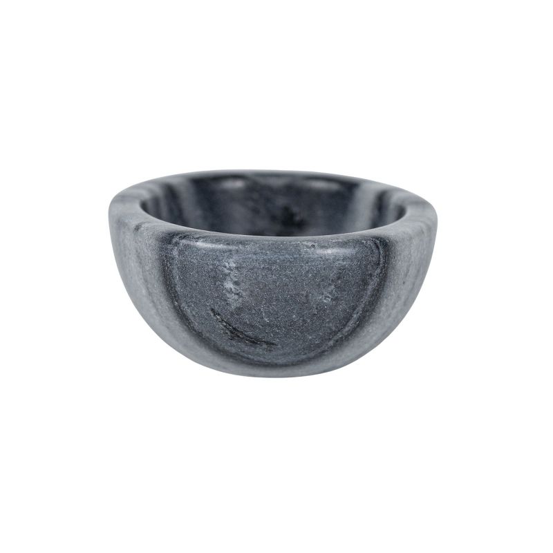 3 Inch Black Marble Serving Bowl by Foreside Home & Garden, 3 of 8