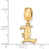 Black Bow Jewelry 14k Yellow Gold Plated Sterling Silver Louisville Cardinals NCAA Bead Charm - 2 of 3