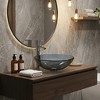 ELECWISH Bathroom Vessel Sink, Bathroom Artistic Tempered Glass Round Vessel Sink Combo for Bathroom, Bathroom Sink with Faucet and Pop-up Drain - 2 of 4