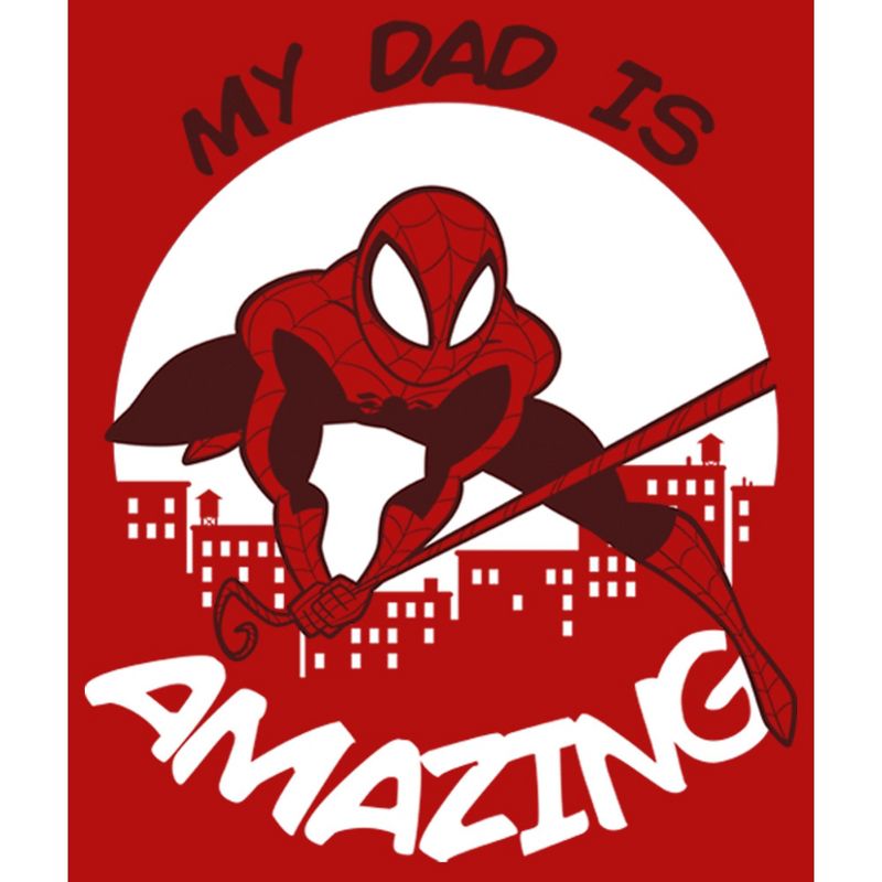 Men's Marvel My Dad is Amazing Cartoon Spider-Man Tank Top, 2 of 5