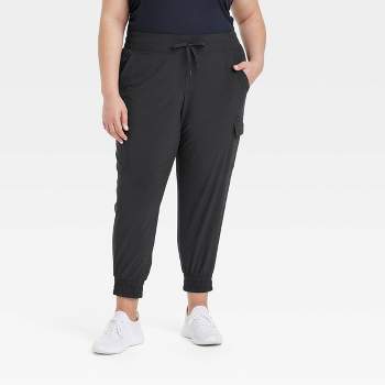 Womens Sweatpants Size XL All In Motion Black Cotton Fleece Pants