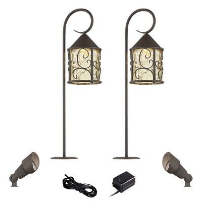 John Timberland Casa Seville Dark Walnut 6-Piece LED Path and Spot Light Set