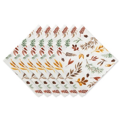 6pk Falling Leaves Print Napkin - Design Imports