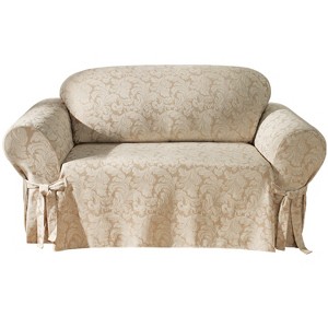 Scroll Sofa Slipcover Champagne - Sure Fit, Beige