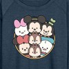 Women's - Disney - Mickey Friends Group Lightweight French Terry Wide Neck Long Sleeve Shirt - 2 of 4