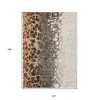 Ivory Gray And Gold Abstract Washable Indoor Outdoor Area Rug - 3 of 4