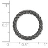 Black Bow Jewelry Black Plated Sterling Silver Stackable Medium Rope Slide, 20mm - 4 of 4