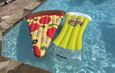 Poolmaster Inflatable Swimming Pool Mattress Floats With Slice O' Pizza ...