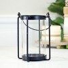 VIP Metal 9.5 in. Black Wireframe Pillar Candle Holder Lantern - 2 of 4