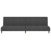 vidaXL Dark Gray Velvet 2-Seater Sofa Bed - Upholstered Loveseat Couch for Living Room/Basement/Dorm w/Wooden Frame - 4 of 4