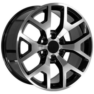 OE Wheels LLC CV92-20090-6550-27MB Black Machined Wheel Painted (20 x 9. inches /6 x 139 mm, 27 mm Offset)