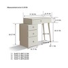 Racxily Solid Liriodendron Chinense Dresser - 80cm White Compact Makeup Table with Storage Drawers, No Mirror for Bedroom Beauty Space - 4 of 4