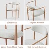 Boucle Dining Chairs Set of 4, Modern ArmArmlessChairs with Wood Grain Metal Legs for Kitchen, Living Room, Restaurant, Cafe - Morden Fort - 3 of 4